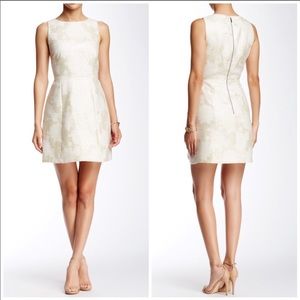 Alice + Olivia Metallic Mea Jacquard A-line Dress